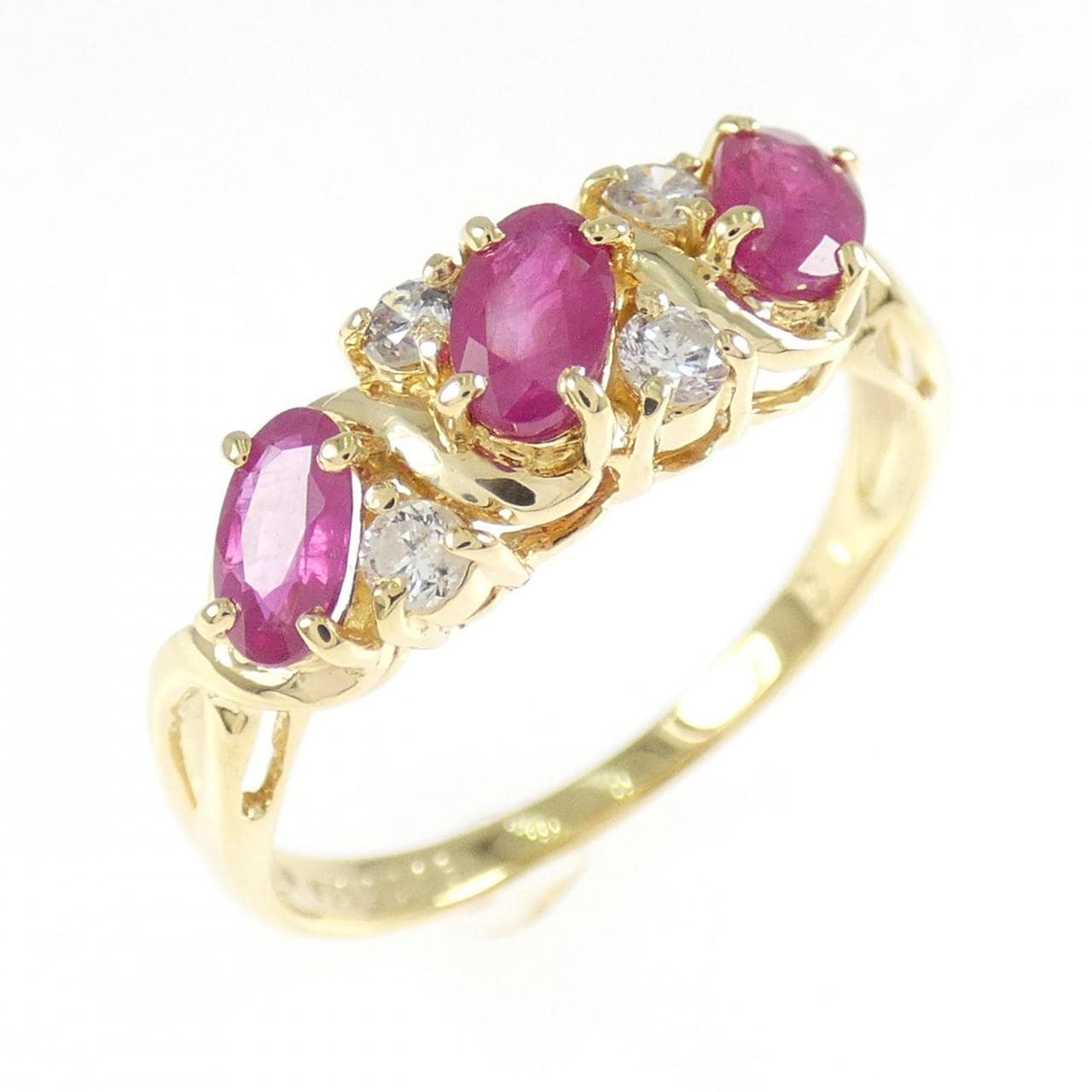 K18YG ルビー リング 1.0CT