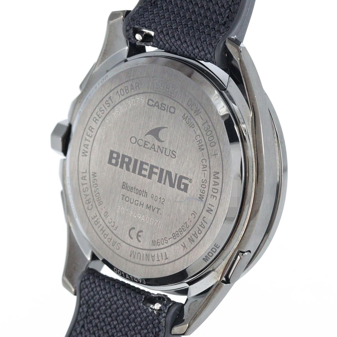 カシオ オシアナス･BRIEFING TI 電波時計 OCW-T3000BRE-1AJR TI ソーラークォーツ