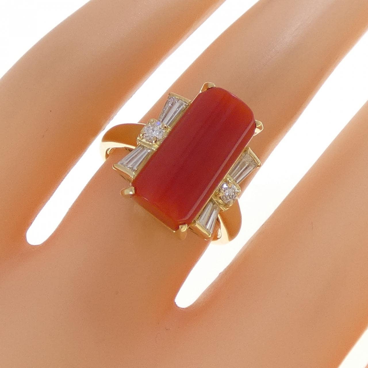 K18YG サンゴ リング