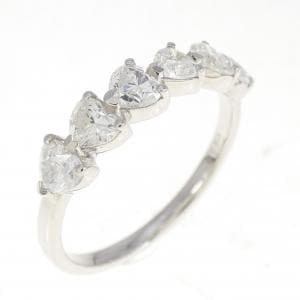 【新品】K18WG ハート ダイヤモンド リング 1.00CT