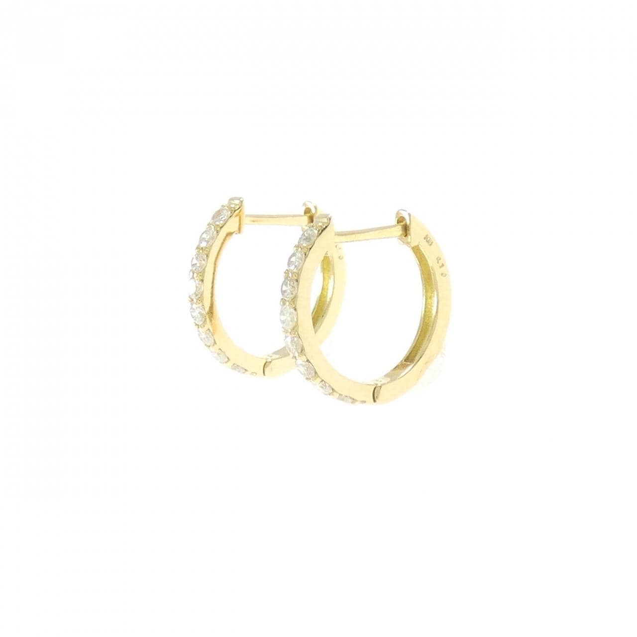 【リメイク】K18YG ダイヤモンド フープ ピアス 0.20CT