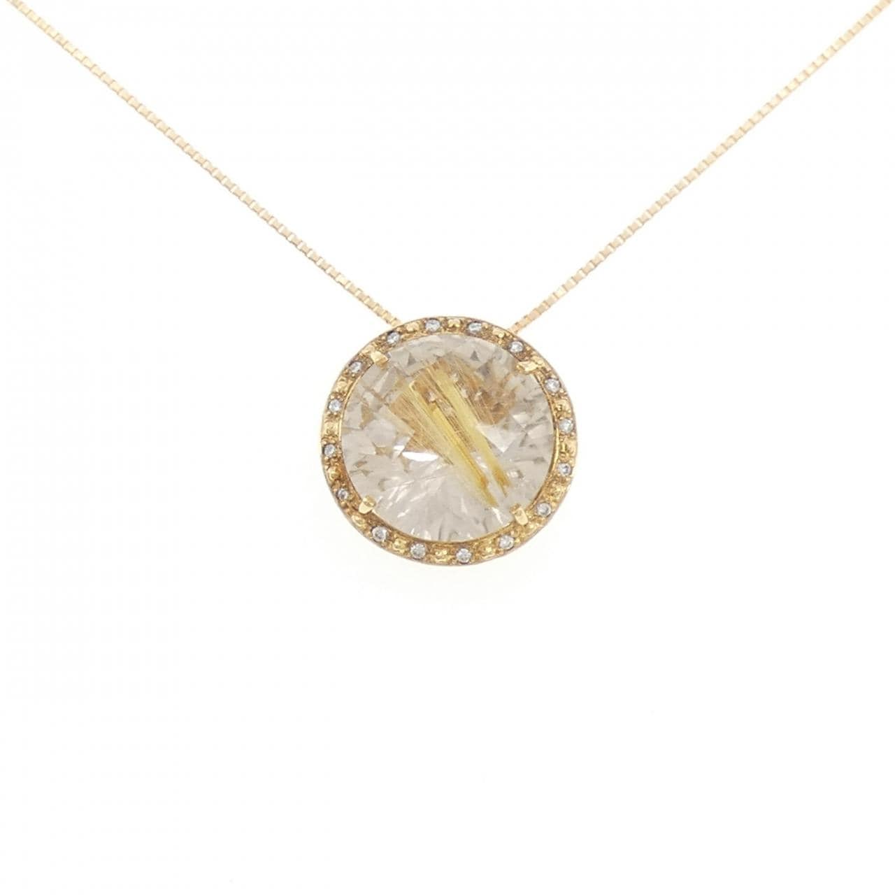 K18YG ルチルクオーツ ネックレス