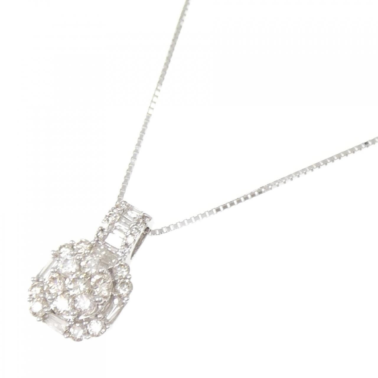 K18WG ダイヤモンド ネックレス 0.70CT