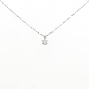 PT900/PT850 ソリティア ダイヤモンド ネックレス 0.18CT