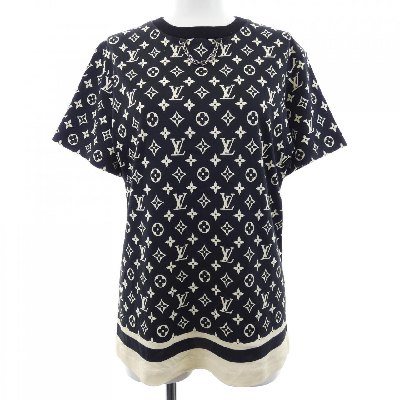 ルイヴィトン LOUIS VUITTON ストライプアクセントモノグラムTシャツ FNTS80TR1 Tシャツ