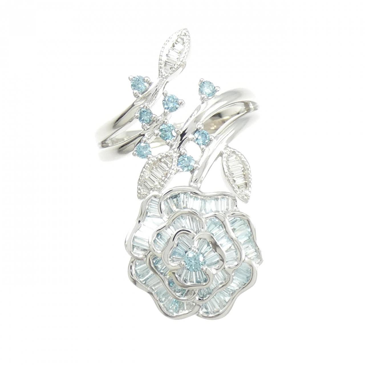 K18WG ローズ ダイヤモンド リング 0.98CT