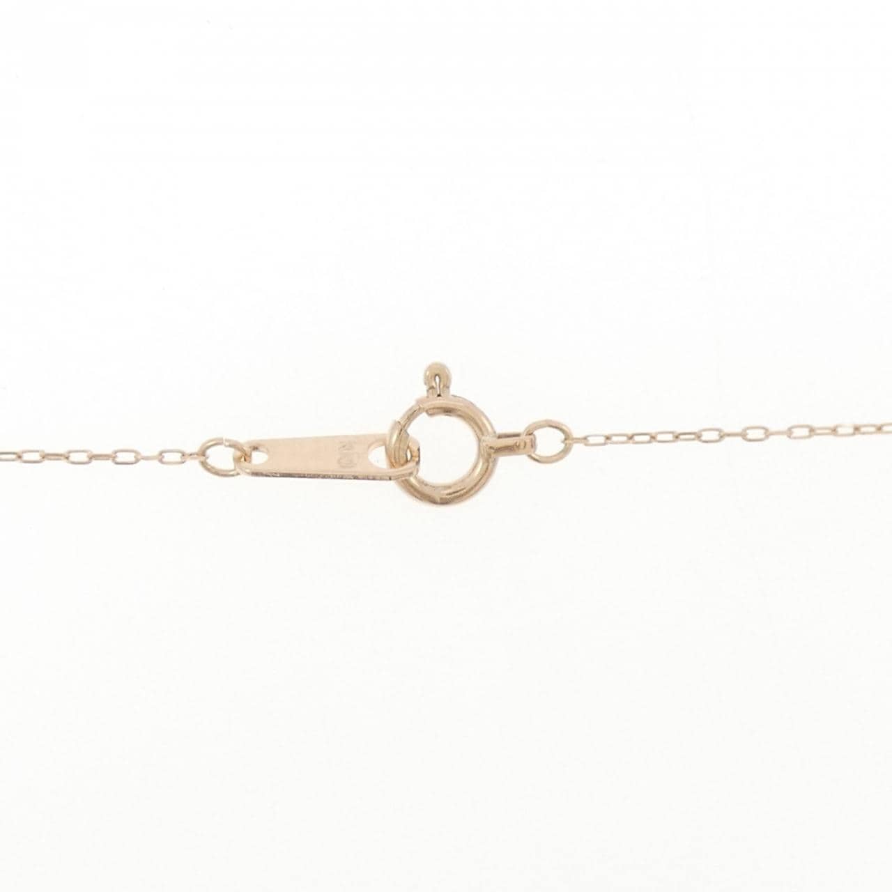 K10PG クロス ダイヤモンド ネックレス 0.01CT