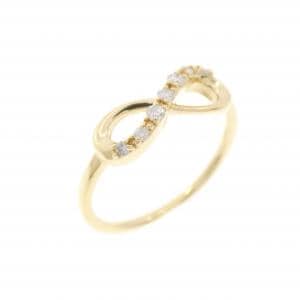 K18YG ダイヤモンド ピンキーリング 0.05CT