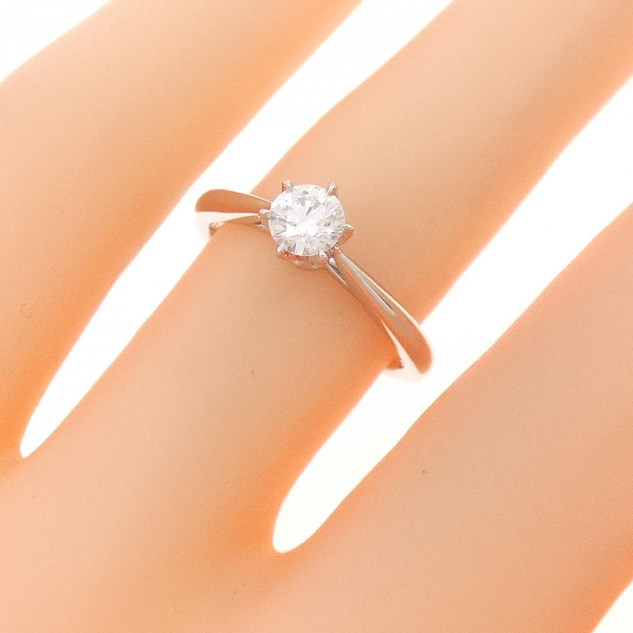 PT950 ダイヤモンド リング 0.303CT F SI1 3EXT H&C