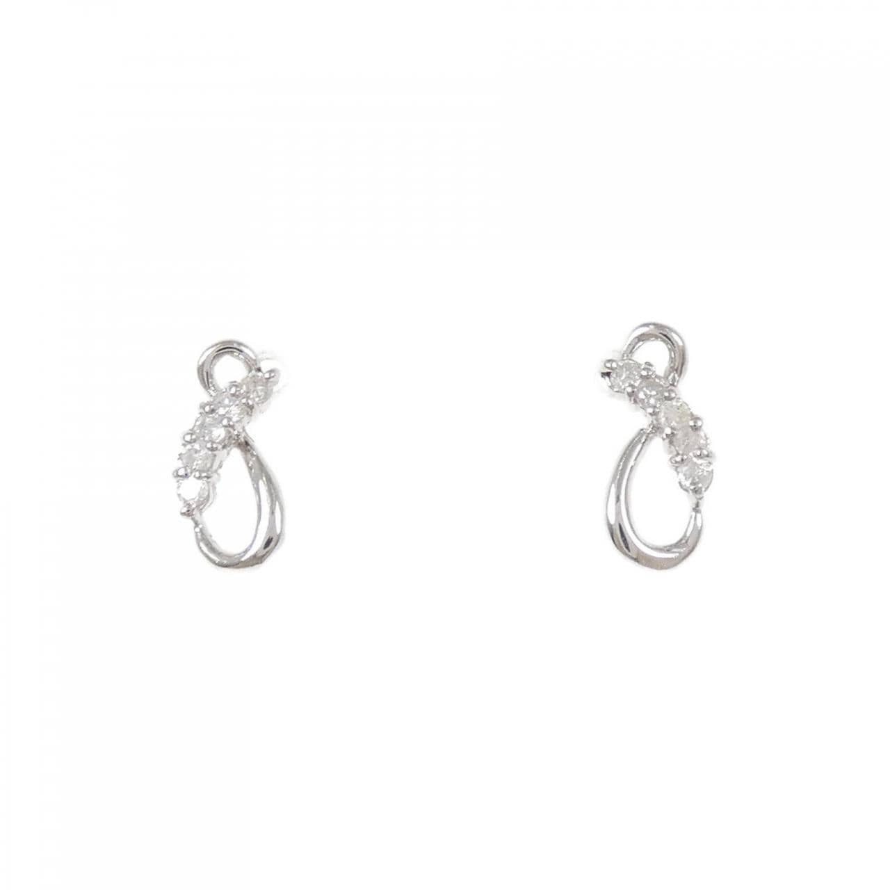 PT900 ダイヤモンド ピアス 0.10CT