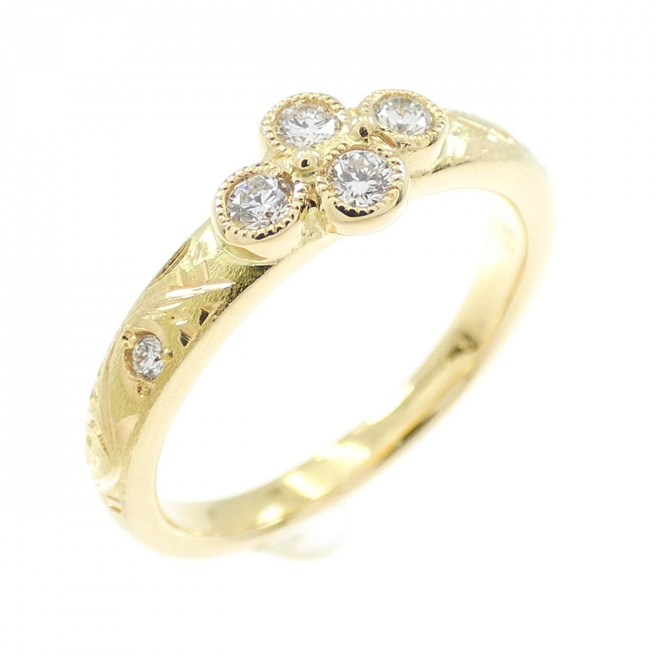 K18YG ダイヤモンド リング 0.12CT