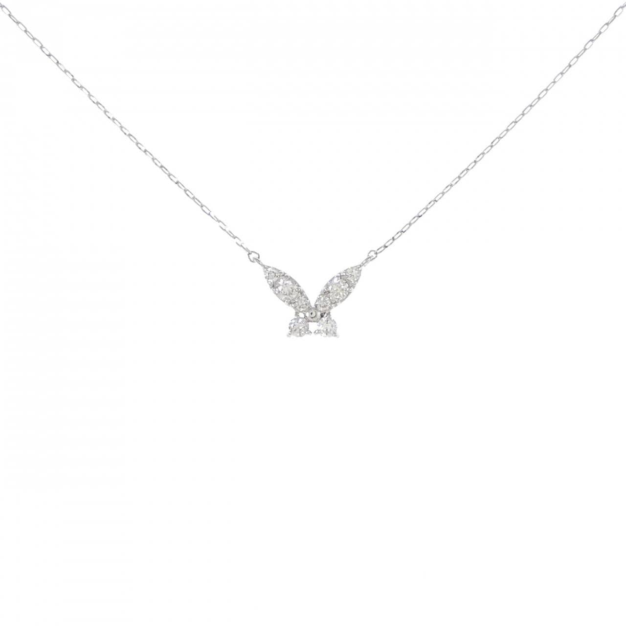 [BRAND NEW] PT Butterfly Diamond Necklace 0.15CT