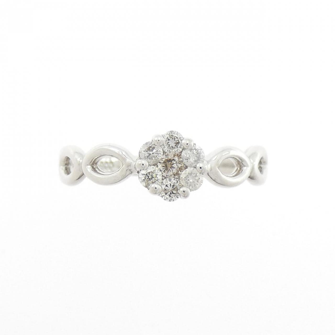 PT900 フラワー ダイヤモンド リング 0.20CT
