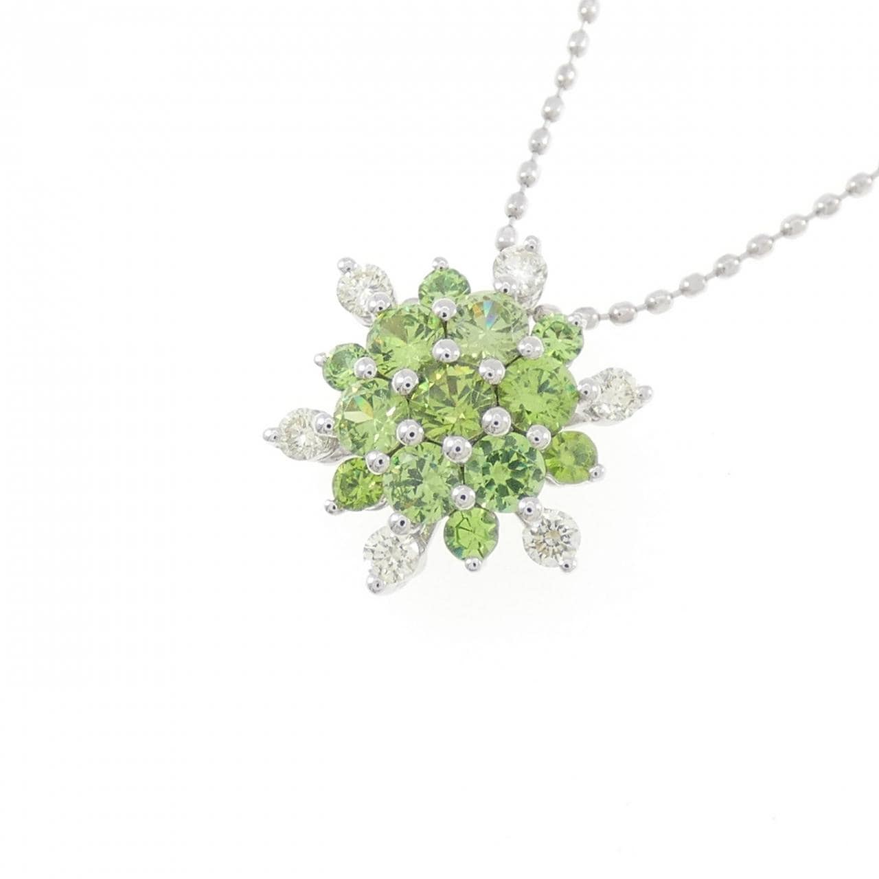 K18WG デマントイドガーネット ネックレス 0.73CT