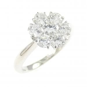 PT900 フラワー ダイヤモンド リング 1.00CT