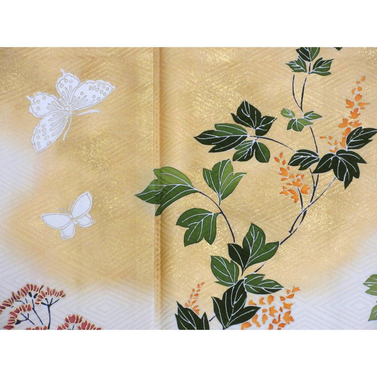 [Unused items] Furisode Yuzen gold painting