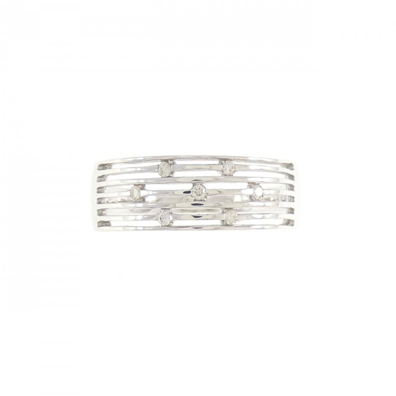 K18WG ダイヤモンド リング 0.08CT