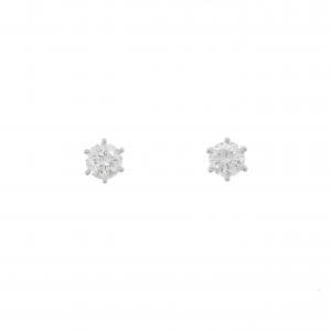 【リメイク】PT900/ST ダイヤモンド ピアス 0.401CT 0.404CT D-E VS1-2 VG