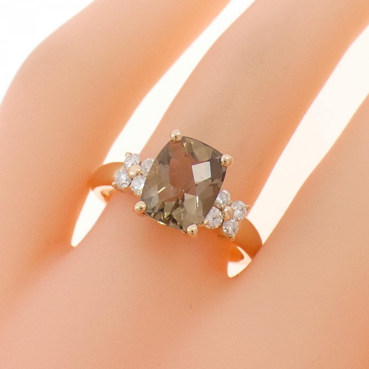 K18PG石英戒指 1.82克拉