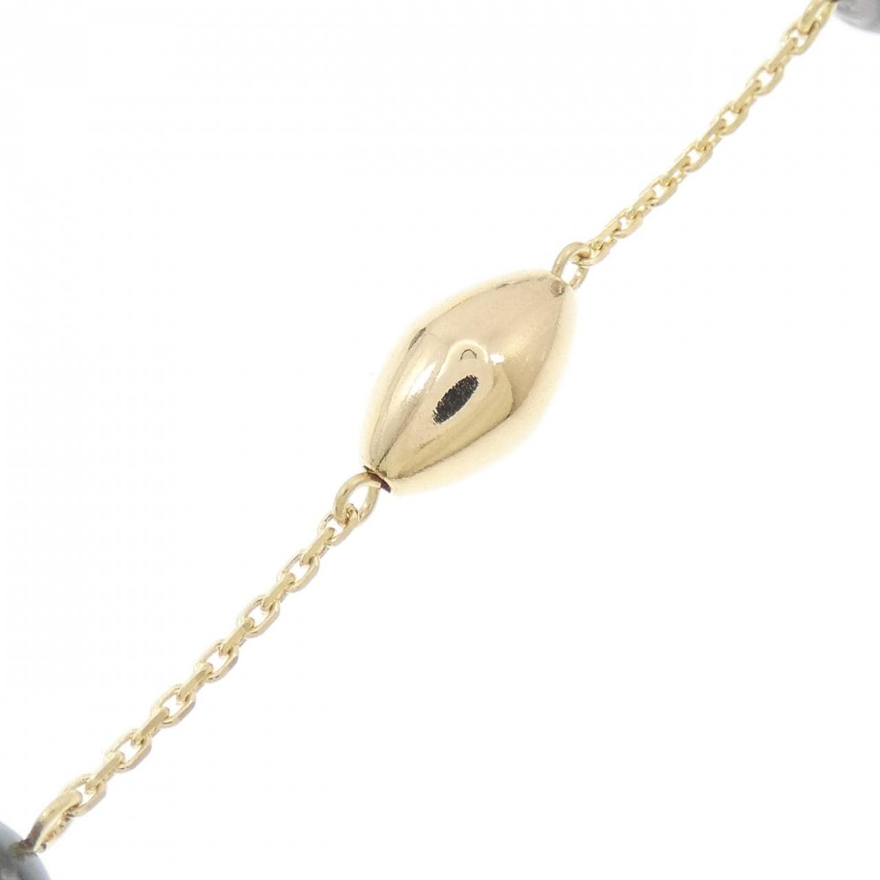 K18YG 黒蝶パール ネックレス