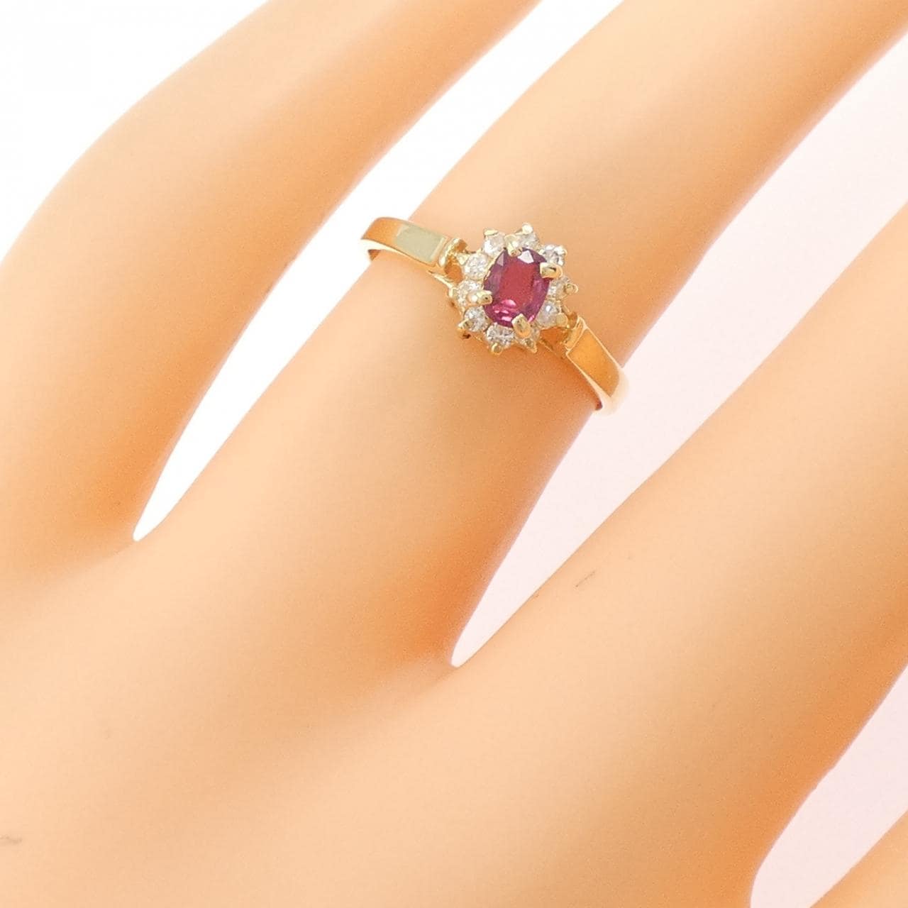 K18YG ルビー リング