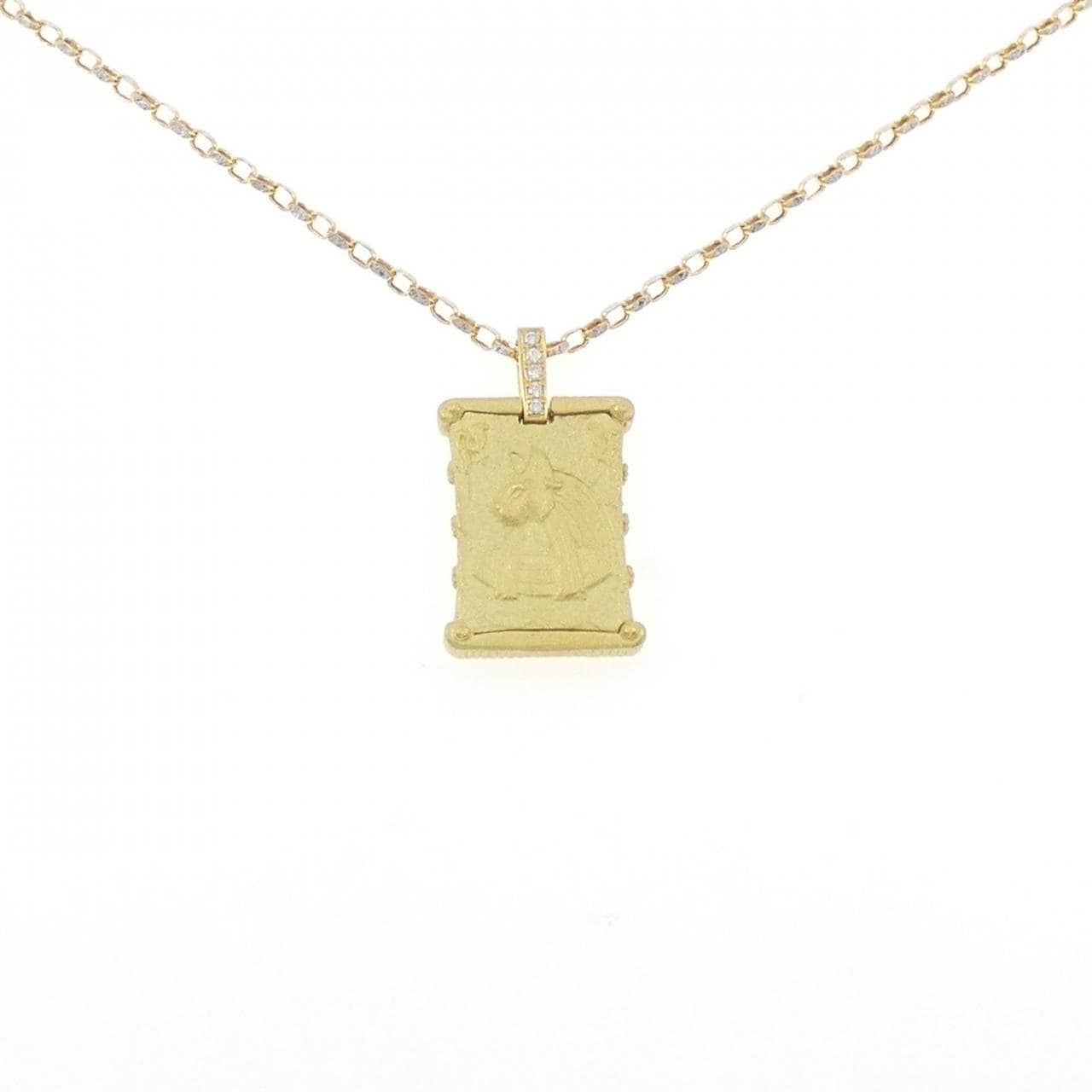 K18YG/K18WG ダイヤモンド ネックレス 0.11CT