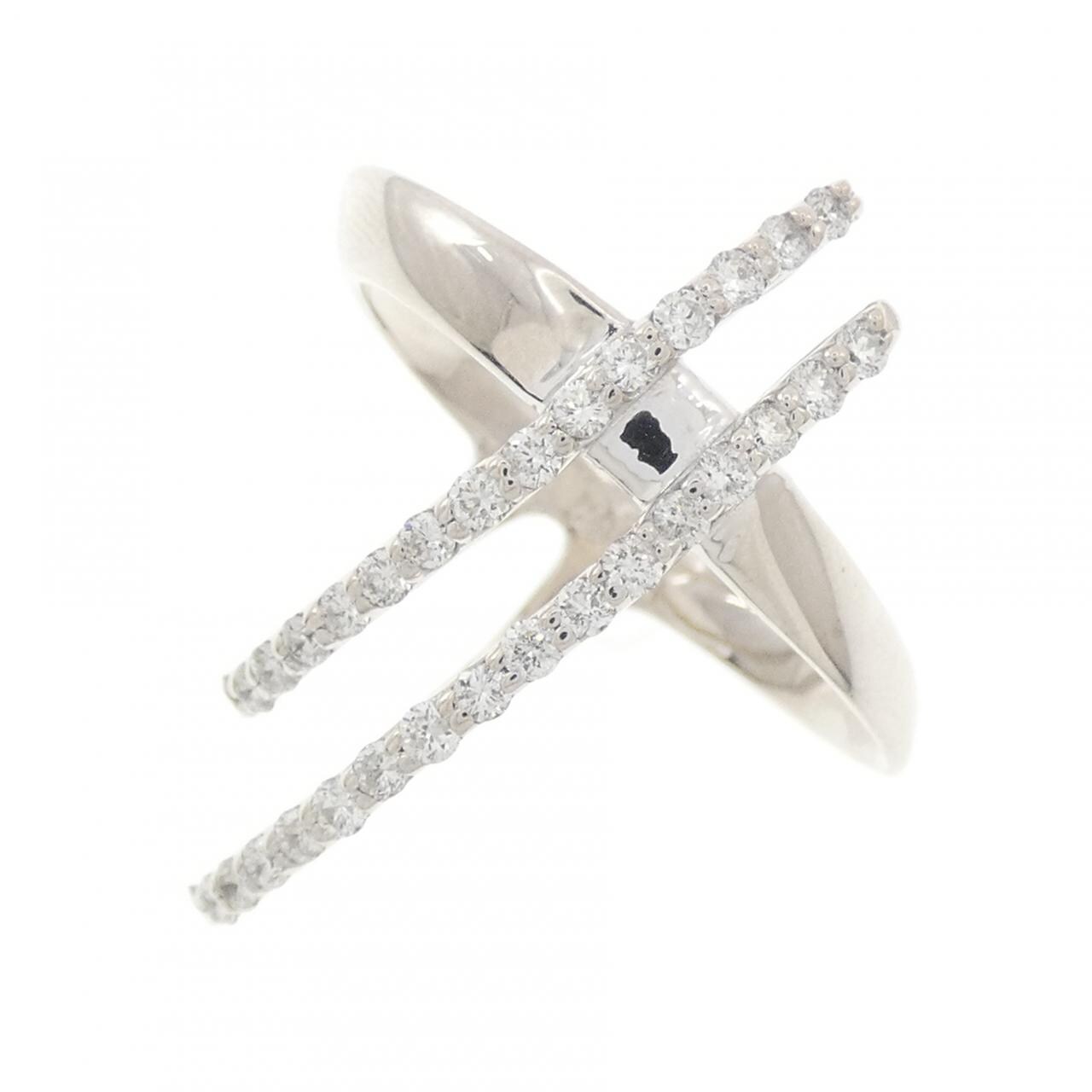 K18WG ダイヤモンド リング 0.64CT
