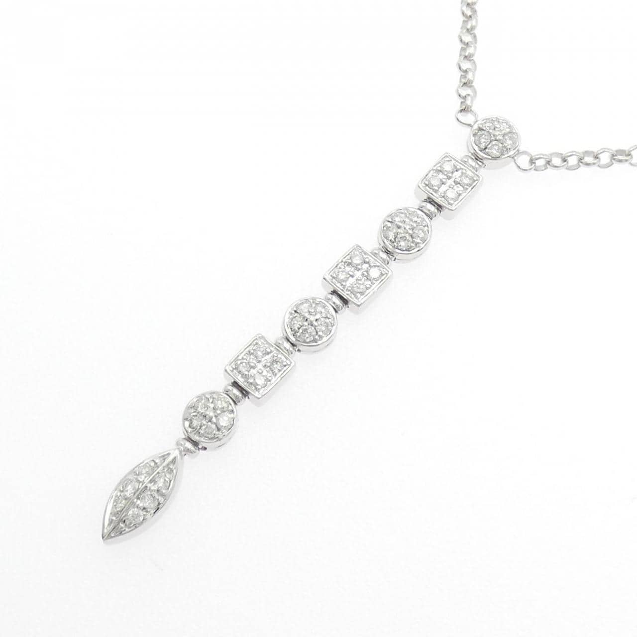 K18WG ダイヤモンド ネックレス