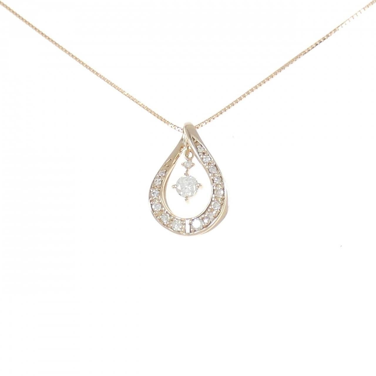K18PG ダイヤモンド ネックレス 0.21CT