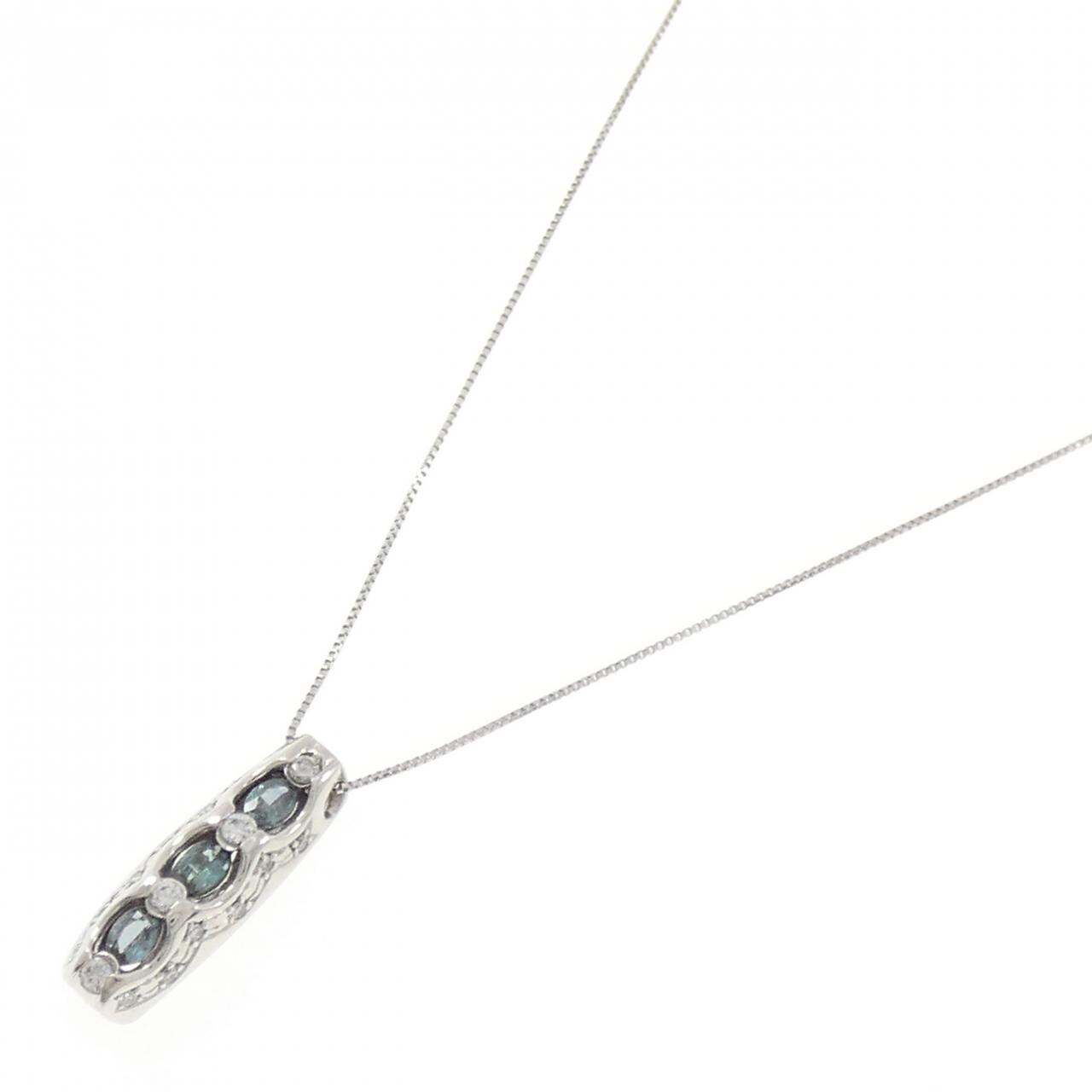 PT900/PT850 アレキサンドライト ネックレス 0.37CT