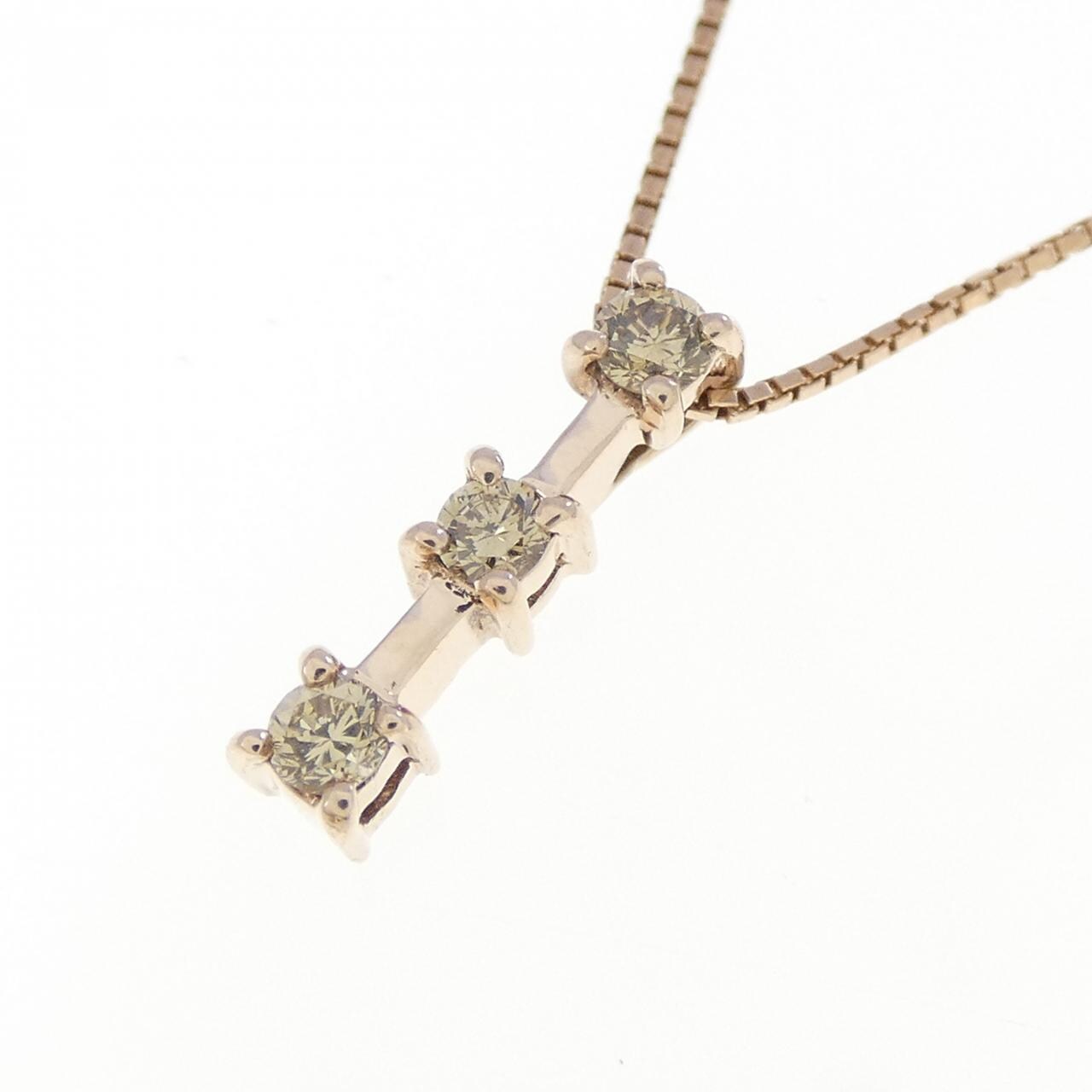 K10PG ダイヤモンド ネックレス 0.10CT