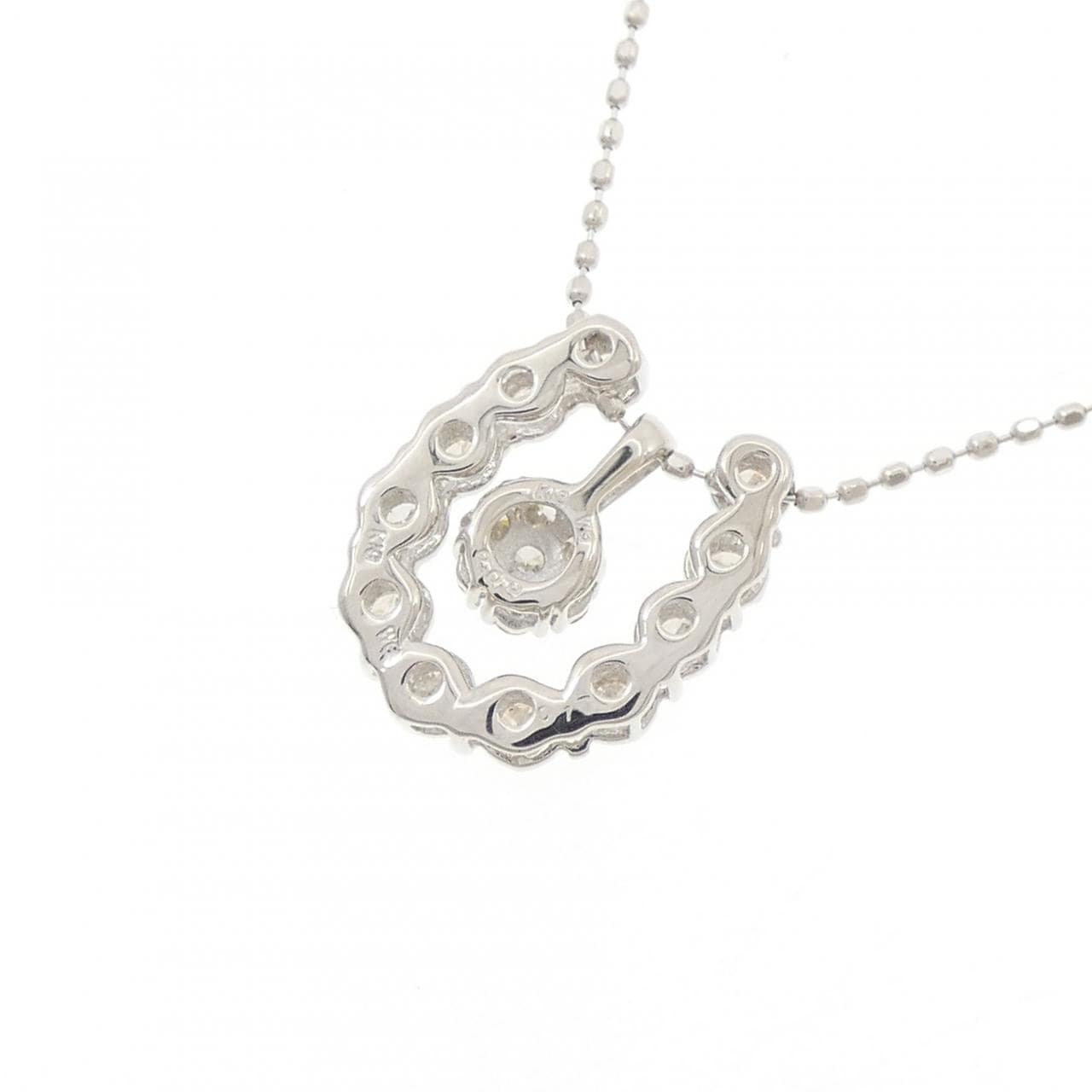 K18WG 2WAY ダイヤモンド ネックレス 0.08CT