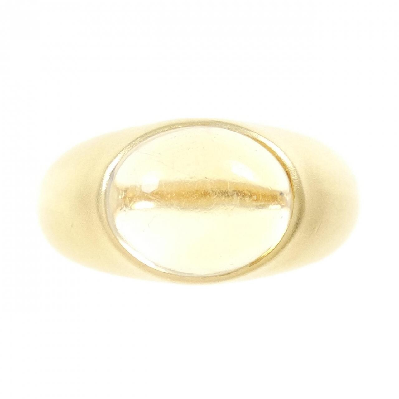 K18YG citrine ring