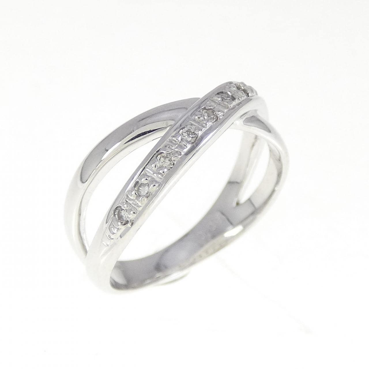 K18WG ダイヤモンド ピンキーリング 0.05CT