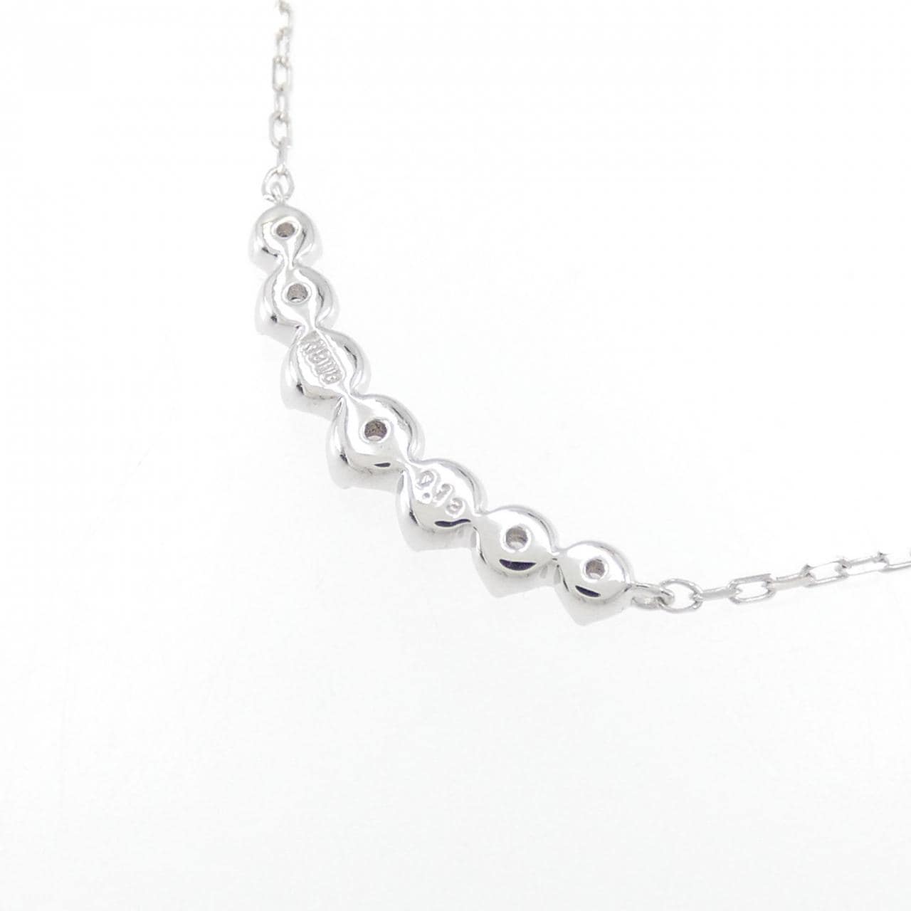 K18WG ダイヤモンド ネックレス 0.13CT