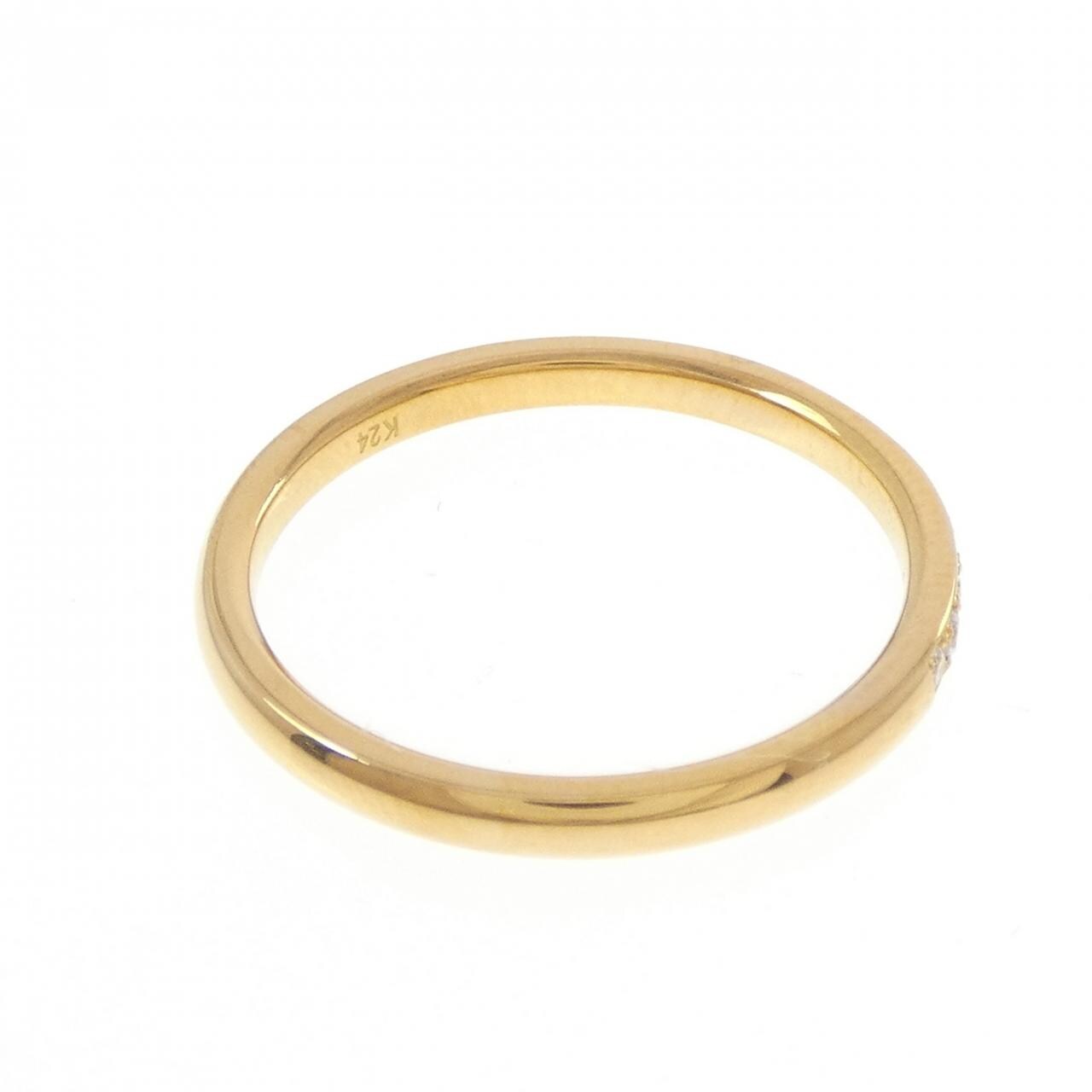 【リメイク】K24YG ハーフエタニティ ダイヤモンド リング 0.20CT