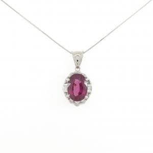 PT900/PT850 ガーネット ネックレス 4.19CT