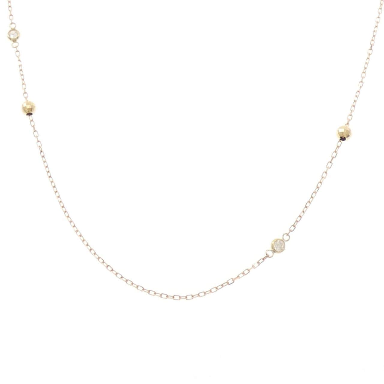 K18PG/K18YG ダイヤモンド ネックレス 0.20CT