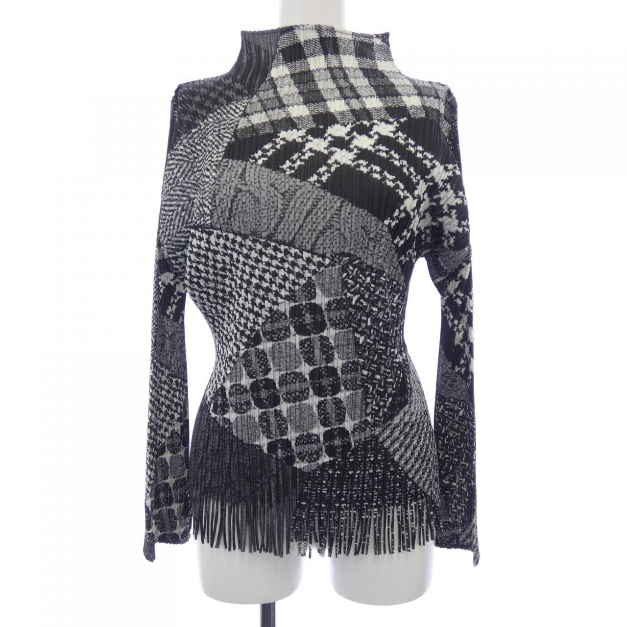 プリーツプリーズ PLEATS PLEASE クレイジーパターン フリンジ PP43-JK744 7569102 トップス
