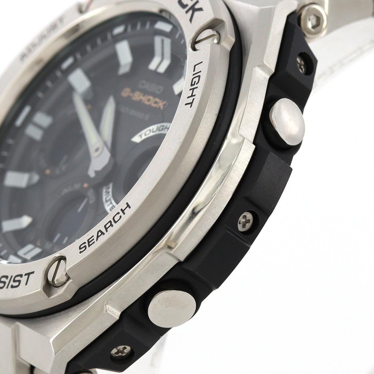 カシオ G-SHOK･Gスチール 電波時計 GST-W110D-1AJF SS ソーラークォーツ