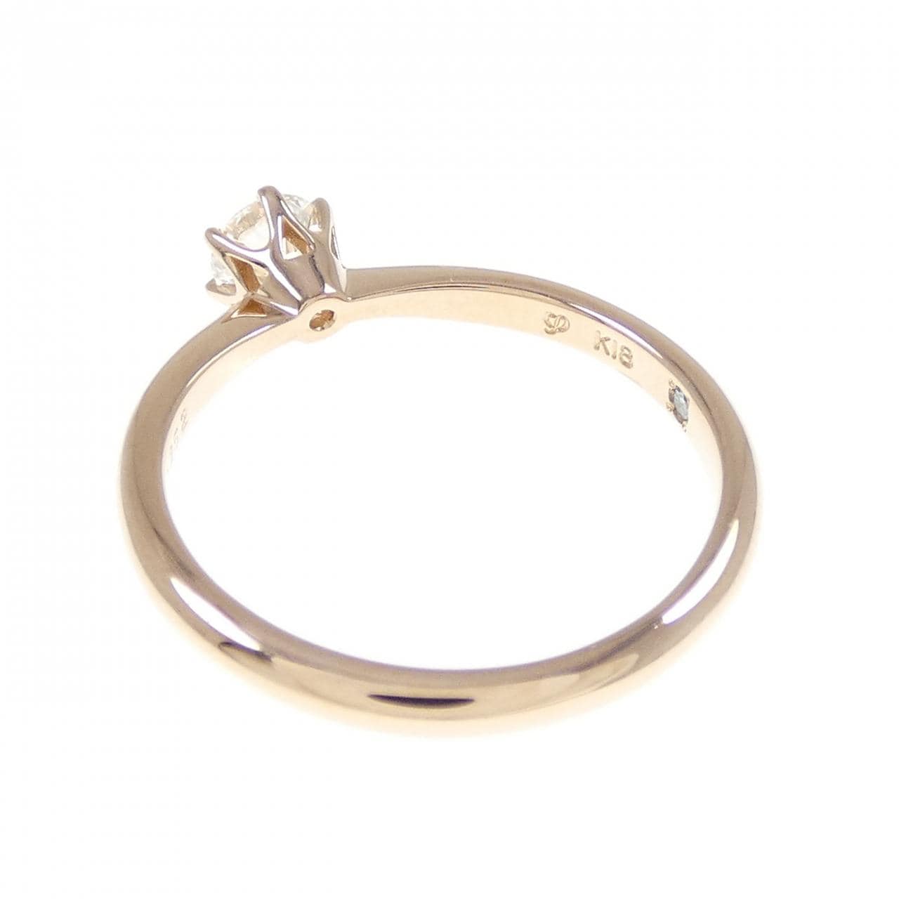 K18PG Diamond Ring 0.252CT D SI1 EXT