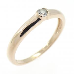 K18PG ソリティア ダイヤモンド リング 0.05CT