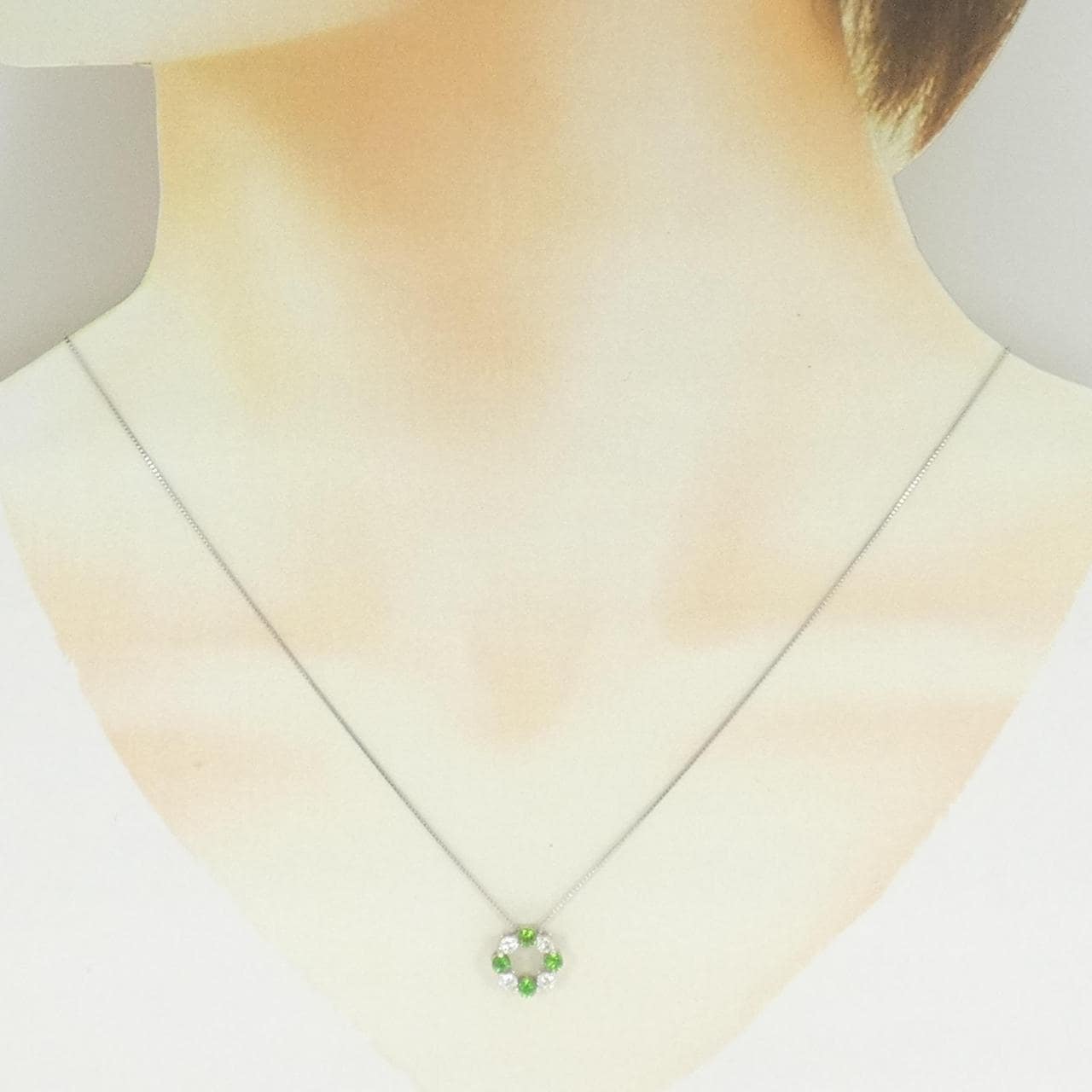 PT950/PT850 デマントイドガーネット ネックレス 0.33CT
