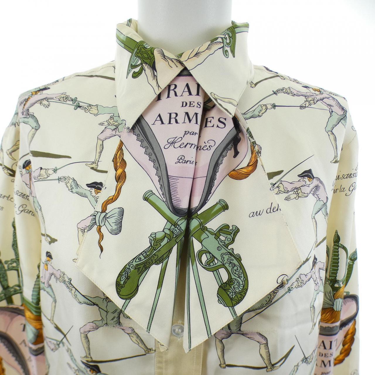 【ヴィンテージ】エルメス HERMES TRAITE DES ARMES ツイルレーヌ. シャツ