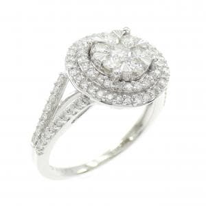 K18WG ダイヤモンド リング 0.70CT