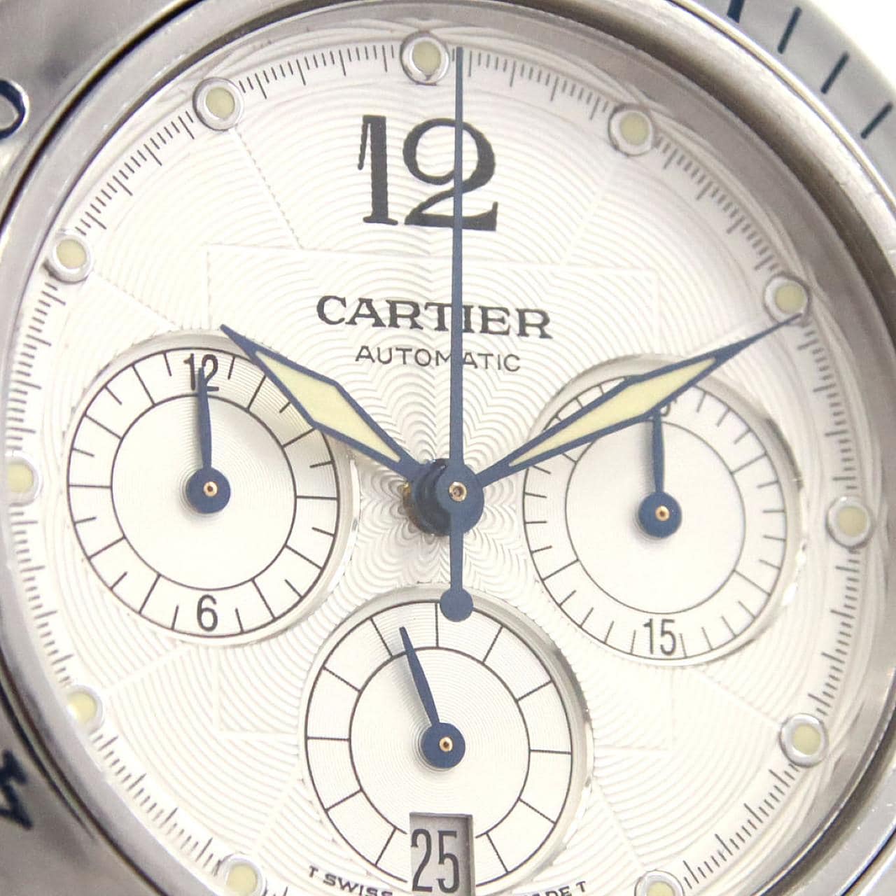 【ノーメンテナンス還元価格】カルティエ パシャクロノグラフ W31030H3 SS 自動巻
