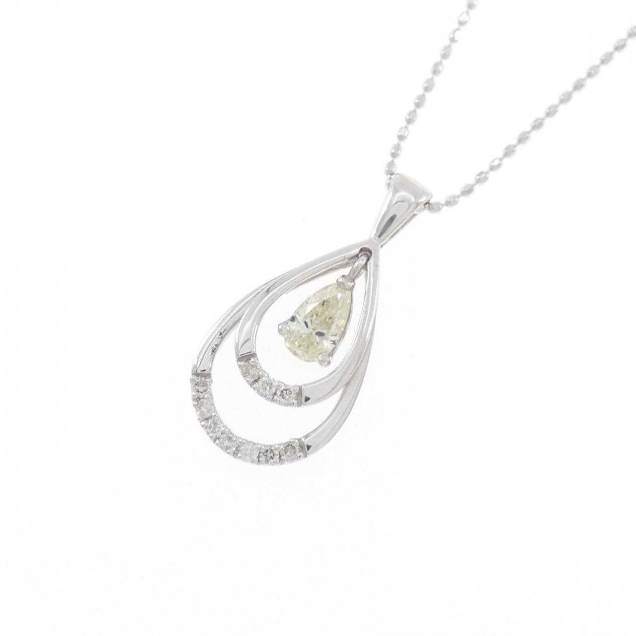 K18WG ダイヤモンド ネックレス 0.30CT