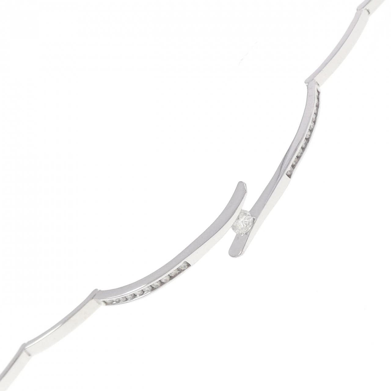 K18WG ダイヤモンド ブレスレット 0.49CT