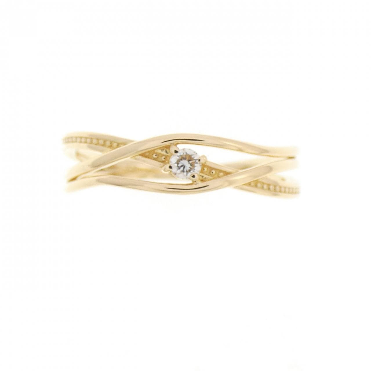 K18YG ダイヤモンド リング 0.03CT
