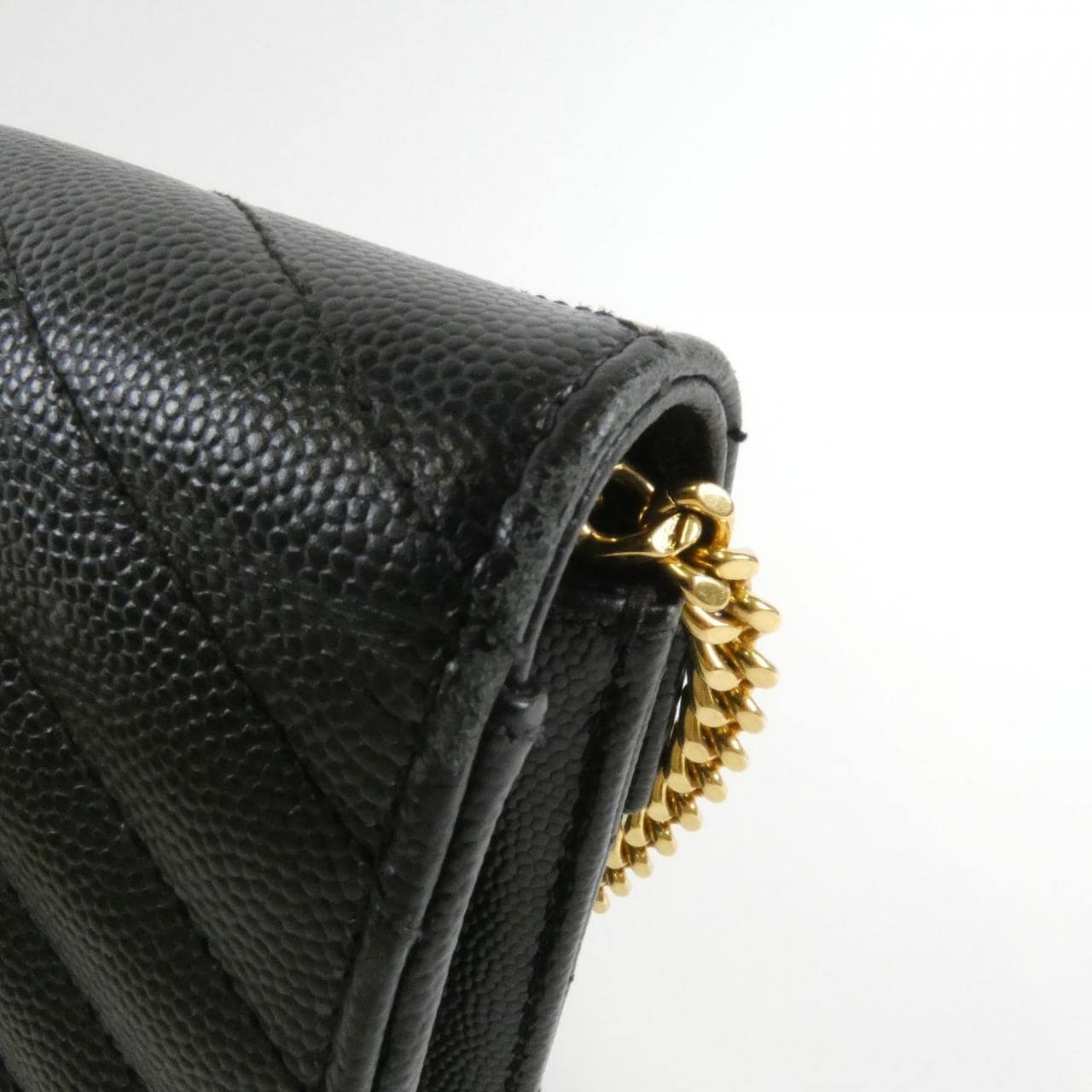 サンローラン 393953 BOW01 チェーンウォレット